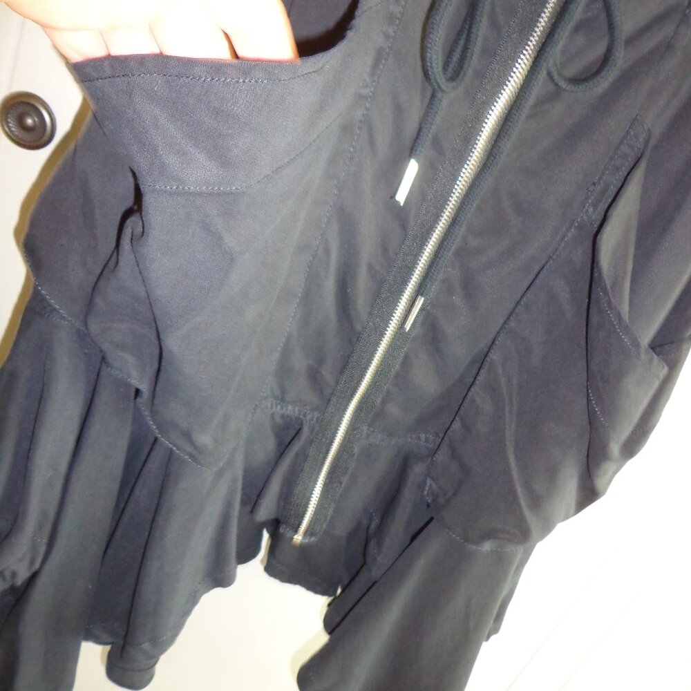 NWT Free People Paxton Parachute Utility Skirt 4 Black Zip Front Side Buckles - Picture 12 of 16